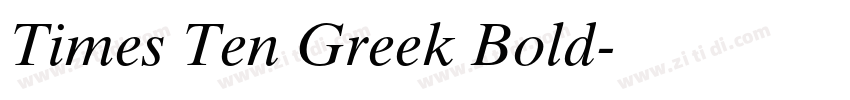 Times Ten Greek Bold字体转换